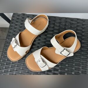 Cat & Jack White Buckle Strap Sandals